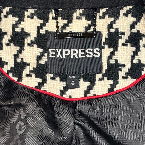 Express Women’s Houndstooth Coat - Size Medium - Picture 9 of 14